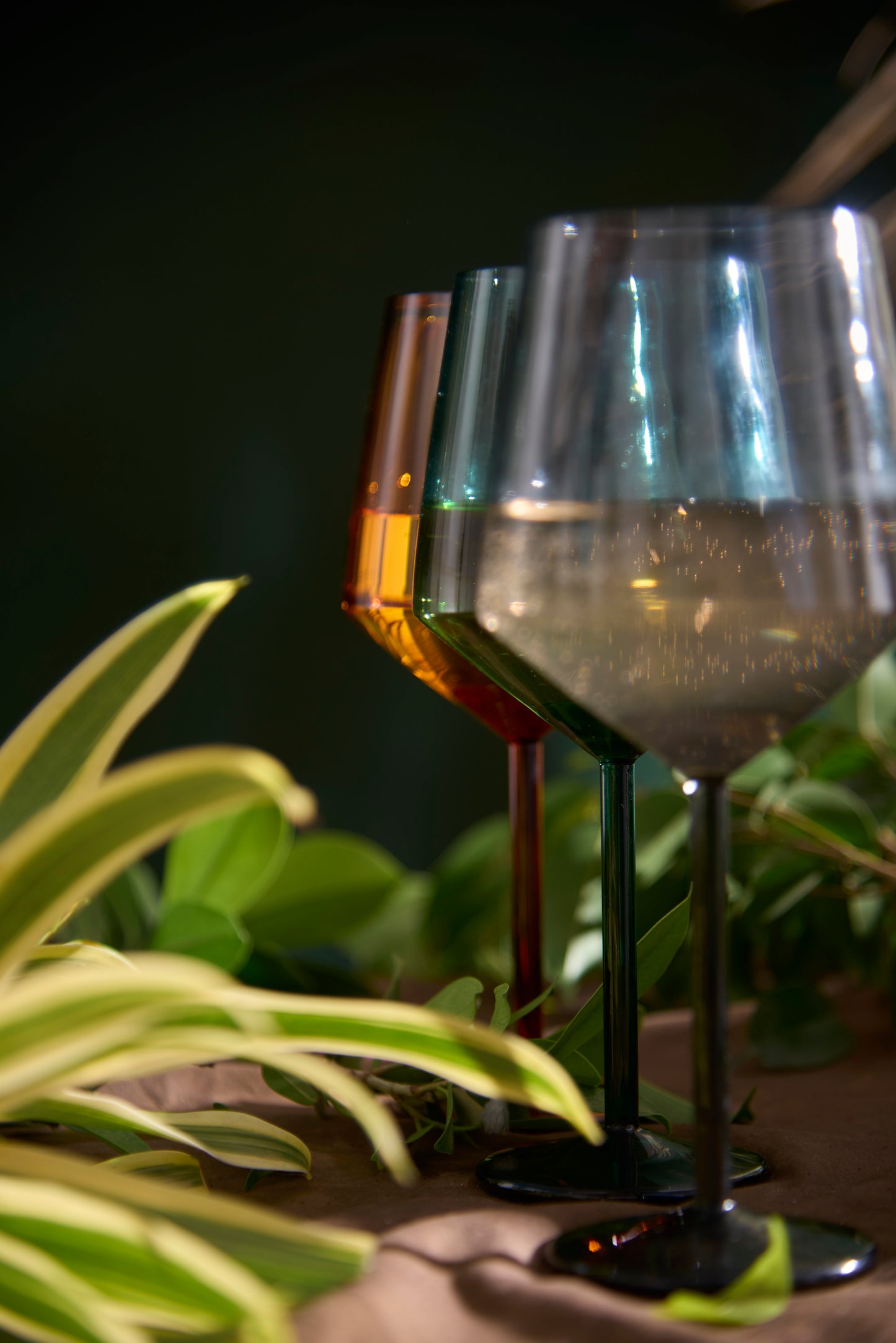 Coloured Tube Wine Glass | 400 ml | Set of 2, 4, 6