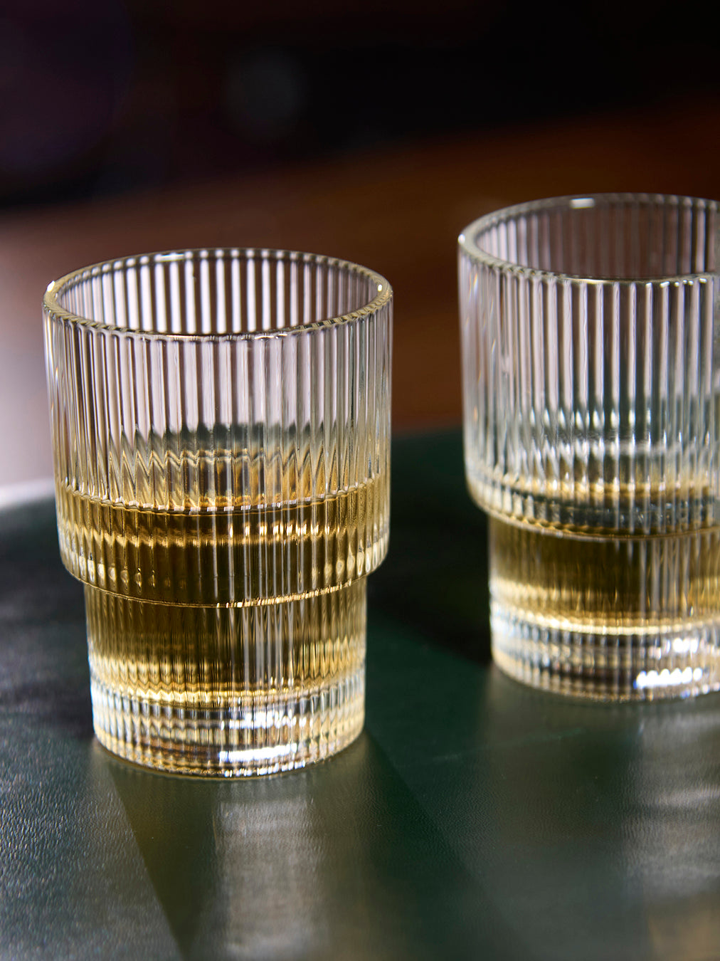Ribbed Step Up Drinking Glass | Set of 6