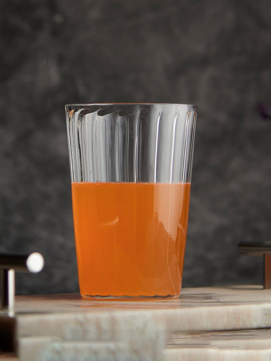 Ribbed Basic Boy Fluted Glass | 400 ml