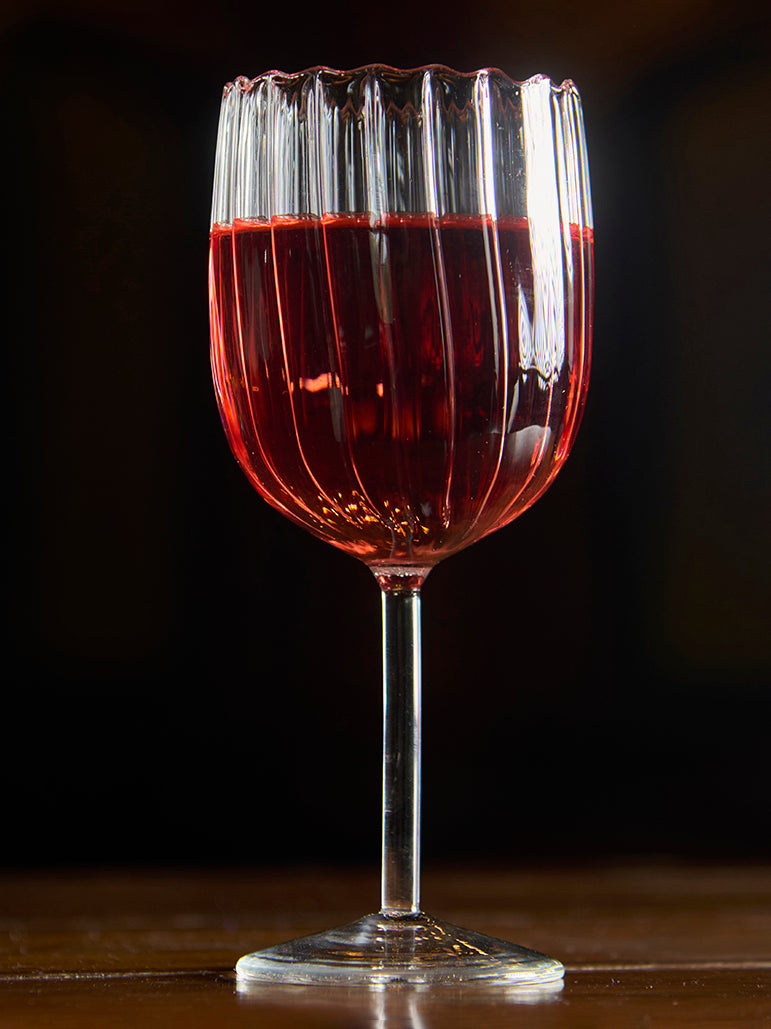 Ribbed Pristine Fluted Wine Glass | 425 ml