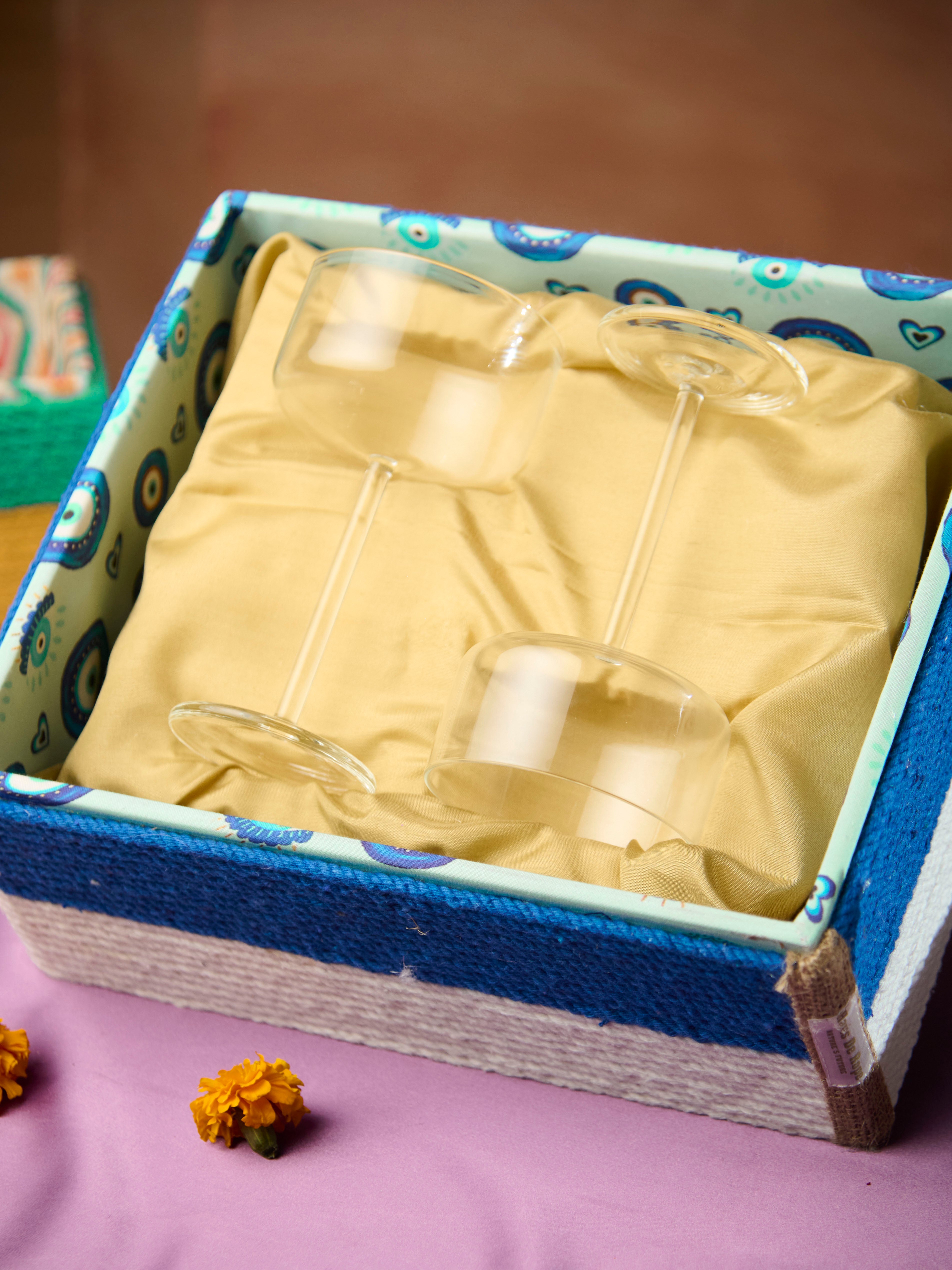 Bougie Designer Glass With Gift Box | Set of 2