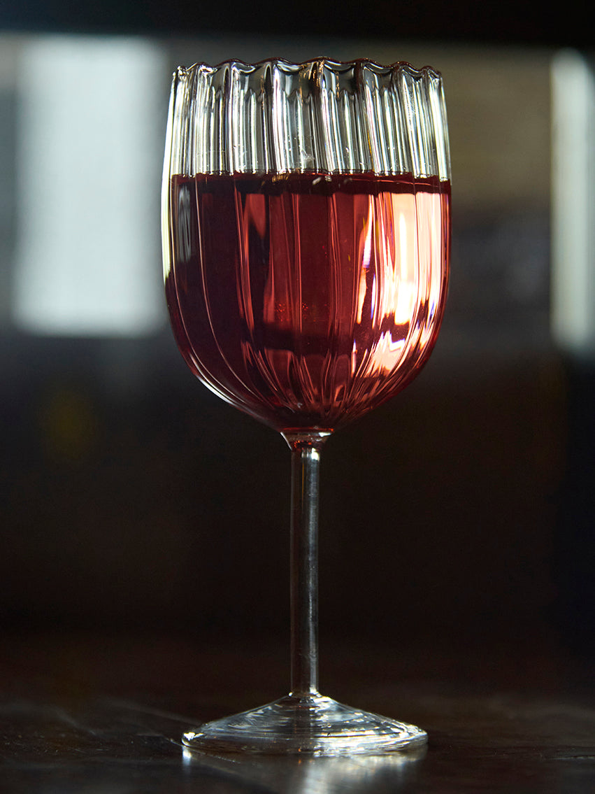 Ribbed Pristine Fluted Wine Glass | 425 ml