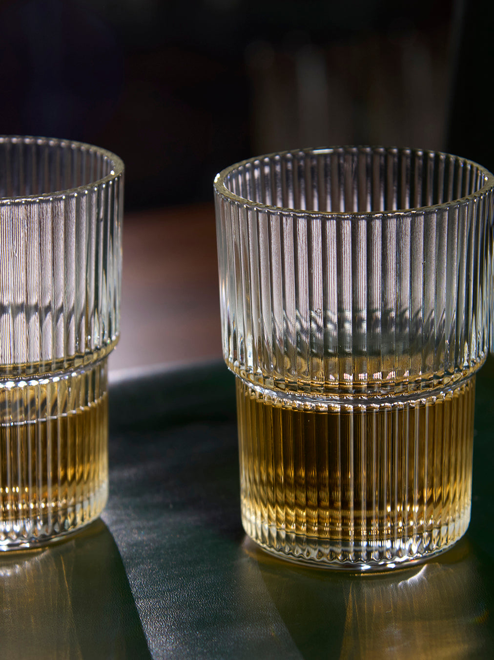 Ribbed Step Up Drinking Glass | Set of 6