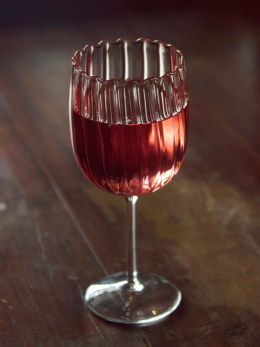 Ribbed Pristine Fluted Wine Glass | 425 ml