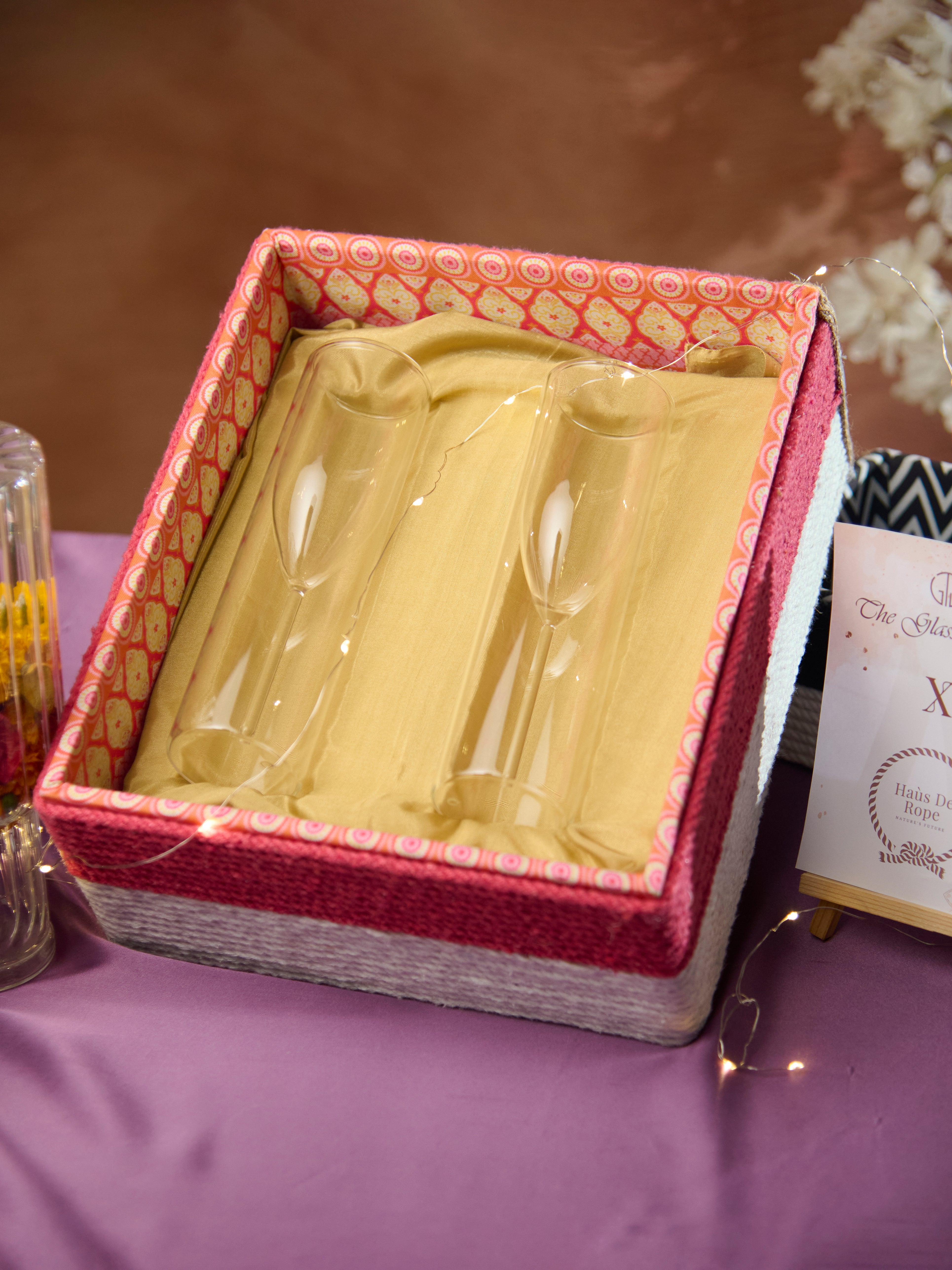 Imperial Double Walled Designer Glass with Gift Box | Set Of 2