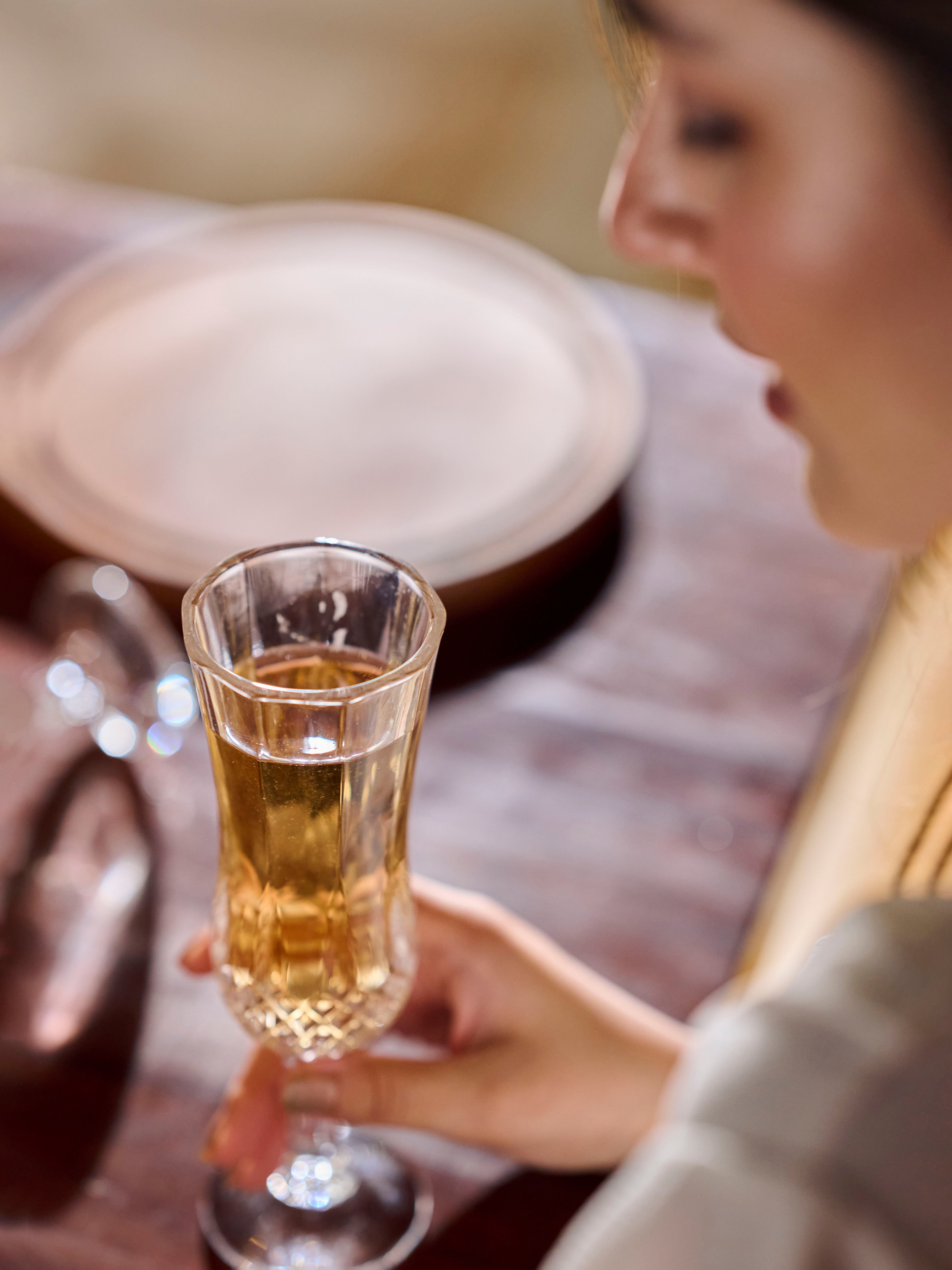 Bottom Crystal Cut Tall Drinking Glass | Set of 6