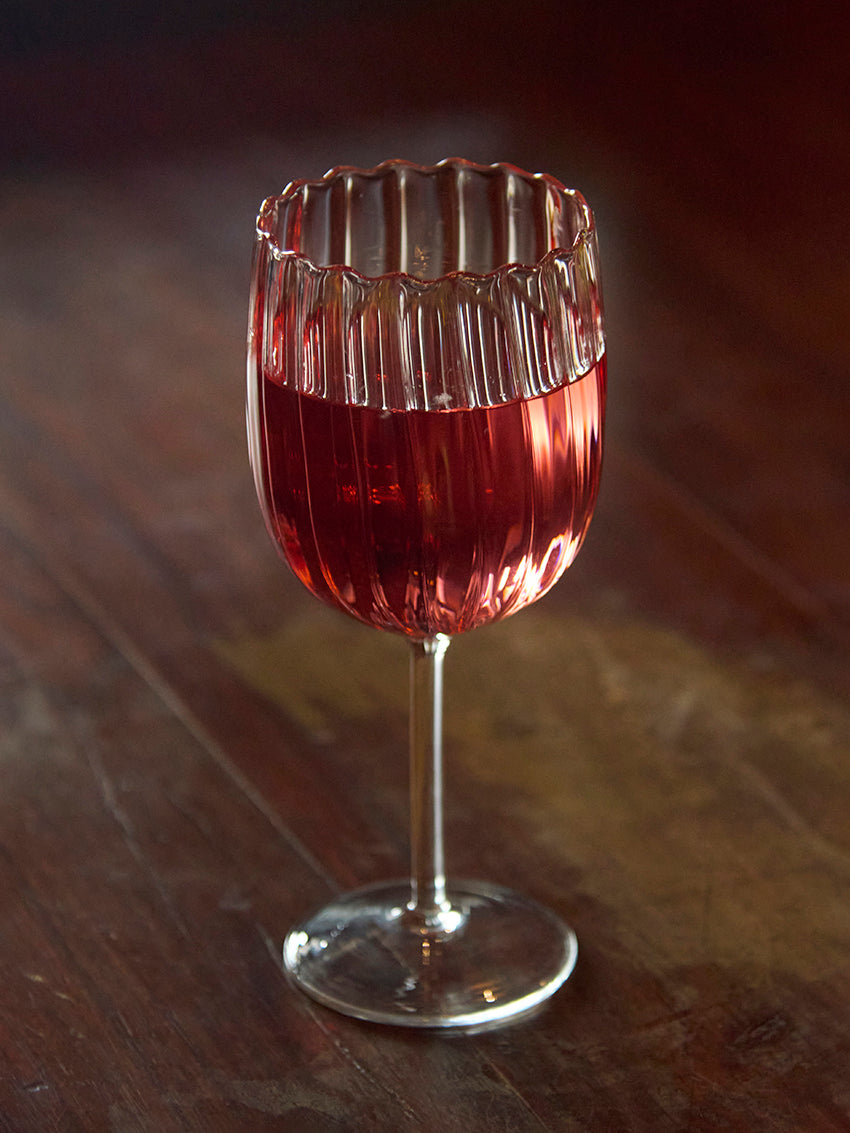 Ribbed Pristine Fluted Wine Glass | 425 ml