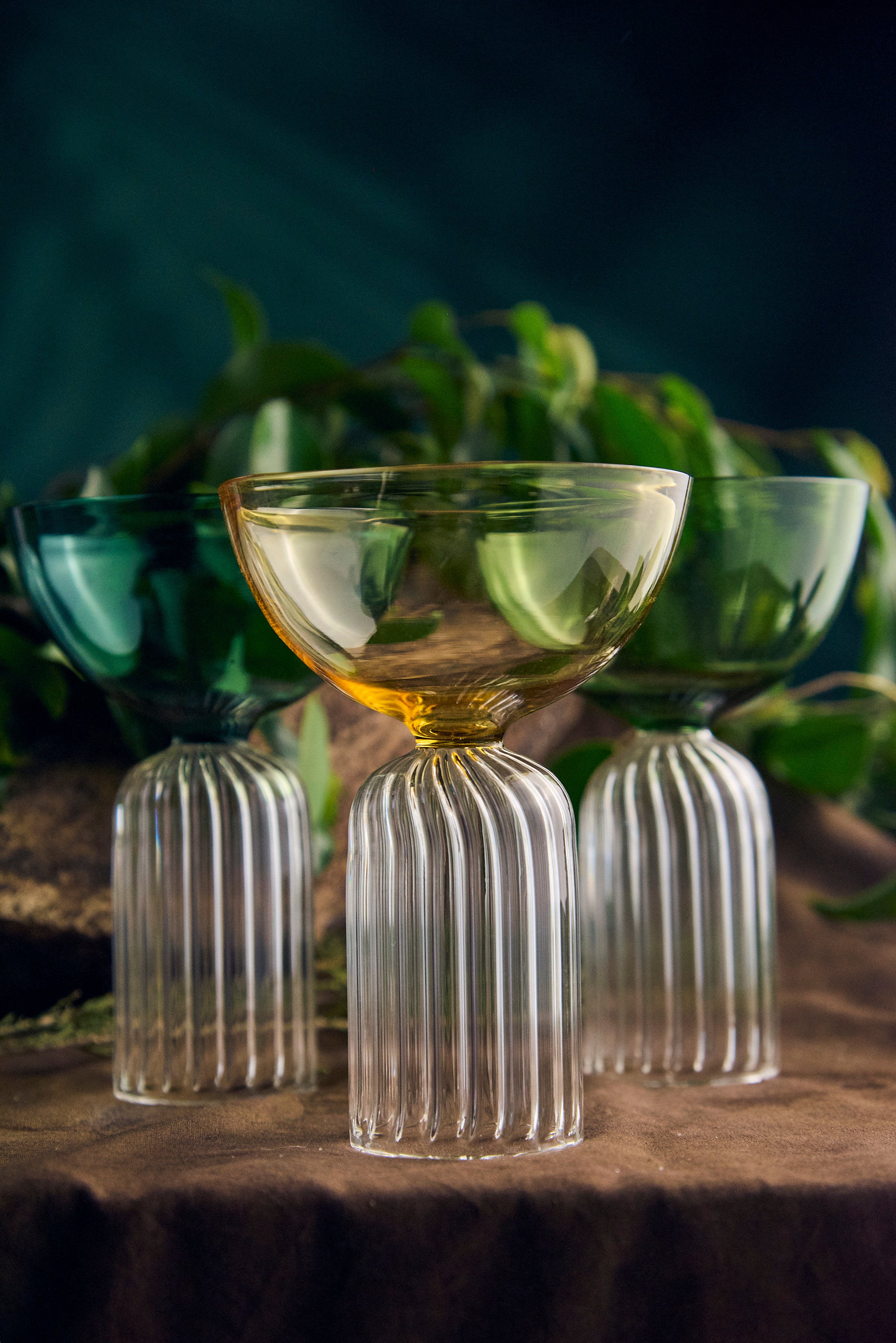 Coloured centennial fluted stem cup glass with elegant design luxury centennial fluted stem cup glass for premium tableware coloured fluted stem glass centennial fluted stem glassware