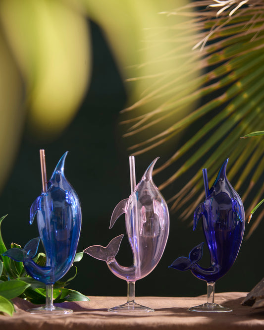 Coloured Dolphin Sip Cocktail | 400 ml | Set of 2, 4, 6