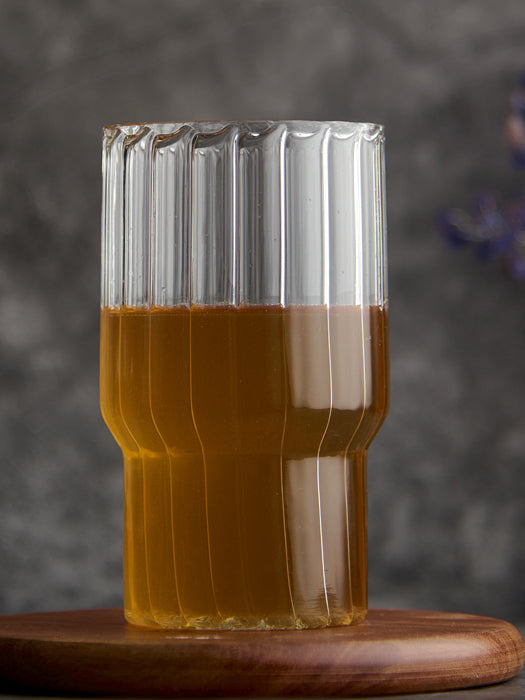 Ribbed Drinking Glass with Gift Box | Set of 2