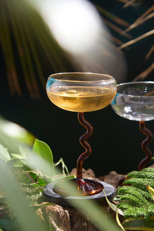 Swirl Scoop Cup Glass | 175 ml | Set of 2, 4, 6