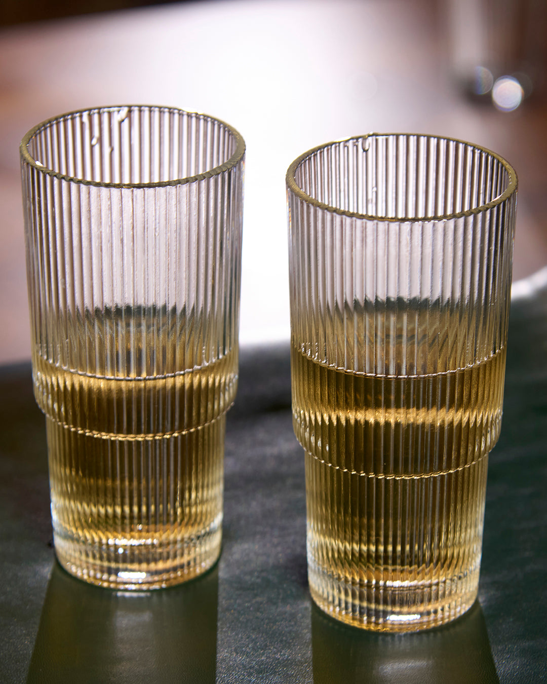 Ribbed Drinking Glass with Gift Box | Set of 2