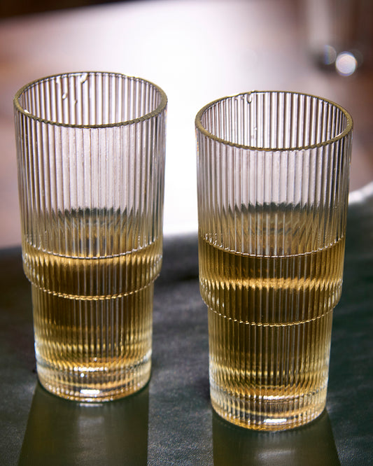 Ribbed Drinking Glass | Set of 6