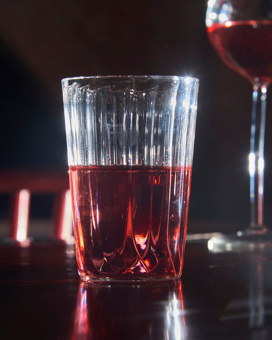 Ribbed Basic Boy fluted glass classic ribbed drinkware Ribbed Basic Boy ribbed glass close up fluted texture Ribbed Basic Boy fluted drinking glass for water and juice