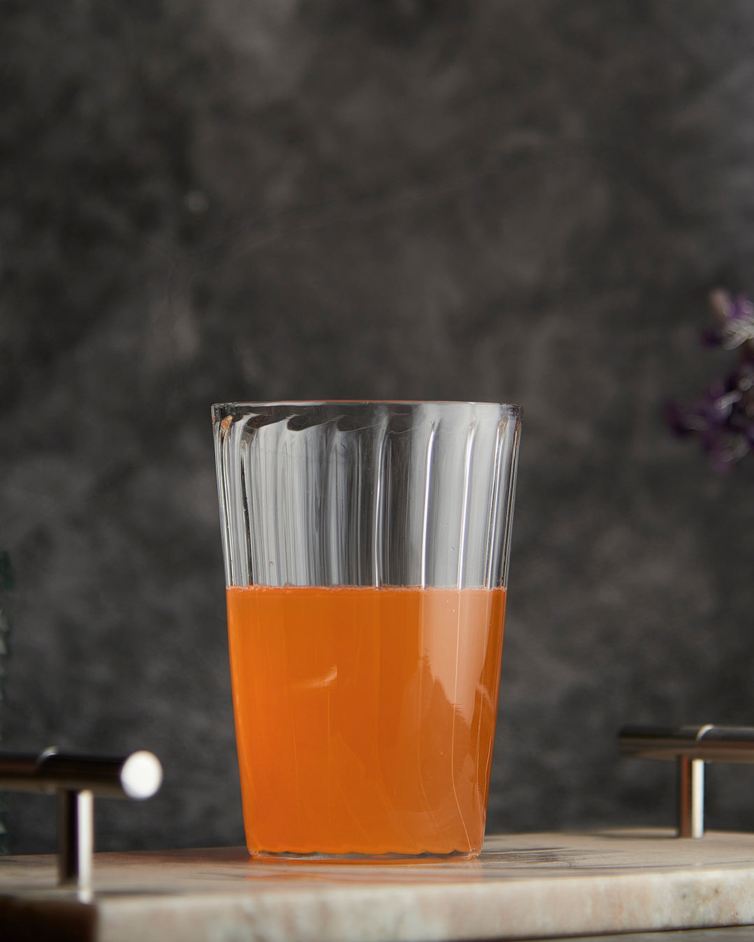 Ribbed Basic Boy fluted glass classic ribbed drinkware Ribbed Basic Boy ribbed glass close up fluted texture Ribbed Basic Boy fluted drinking glass for water and juice