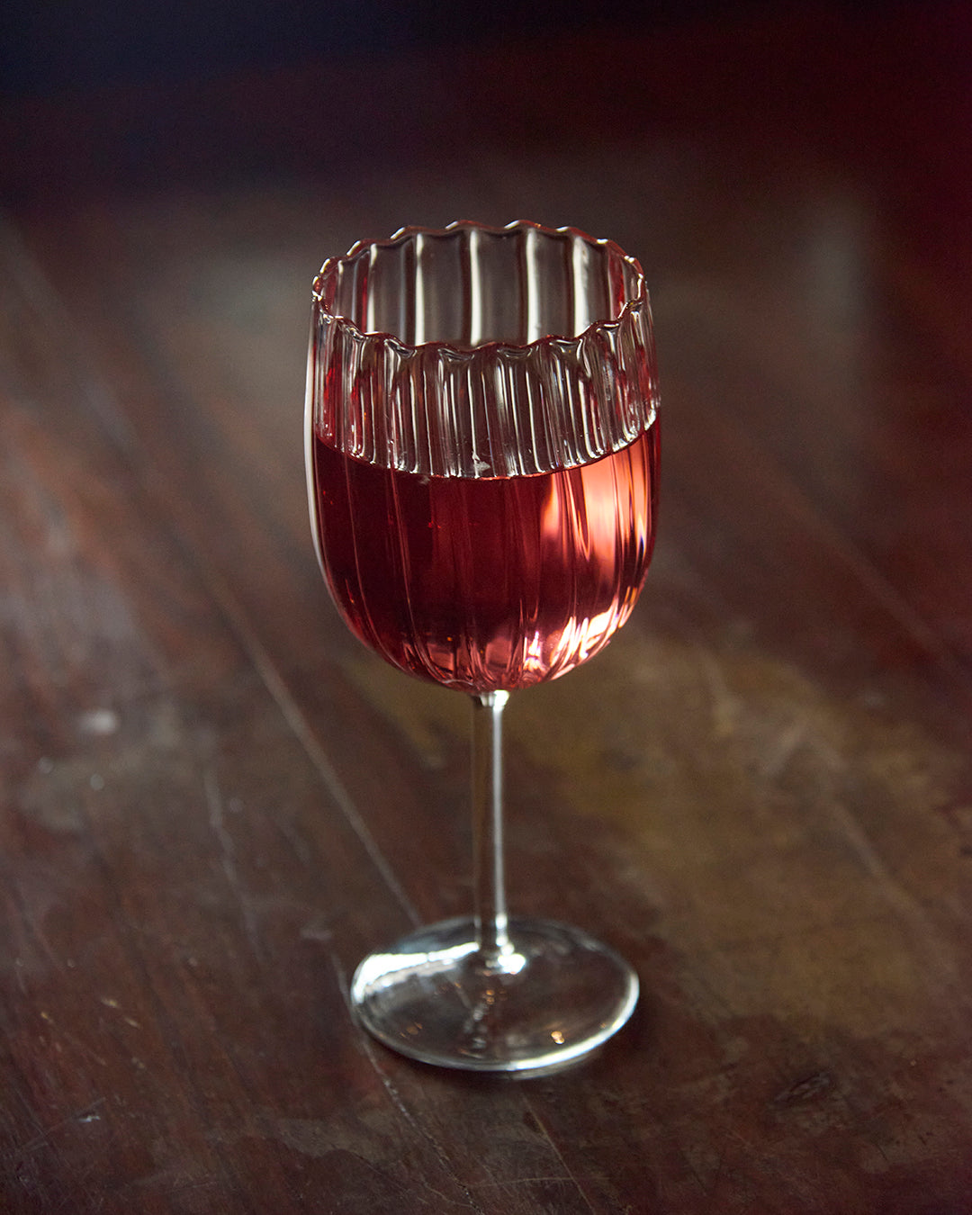 Ribbed Pristine Fluted Wine Glass | 425 ml