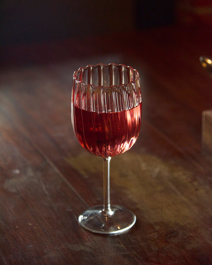 Ribbed Pristine Fluted Wine Glass | 425 ml