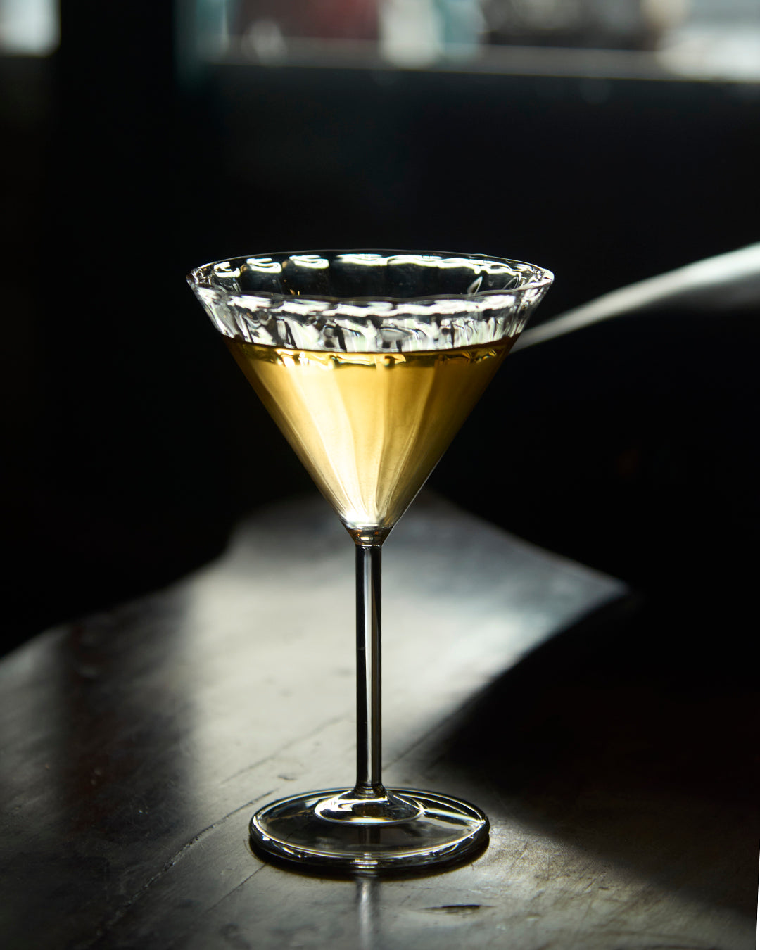 Sipster fluted martini glass elegant ribbed clear cocktail glassware Martini cocktail served in fluted glass Premium clear glass fluted martini glass durable stemware