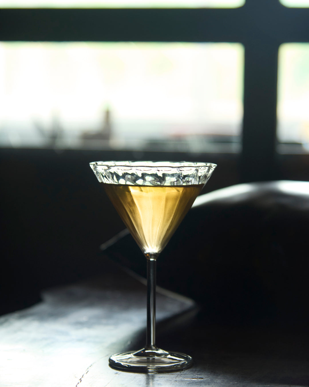 Sipster fluted martini glass elegant ribbed clear cocktail glassware Martini cocktail served in fluted glass Premium clear glass fluted martini glass durable stemware