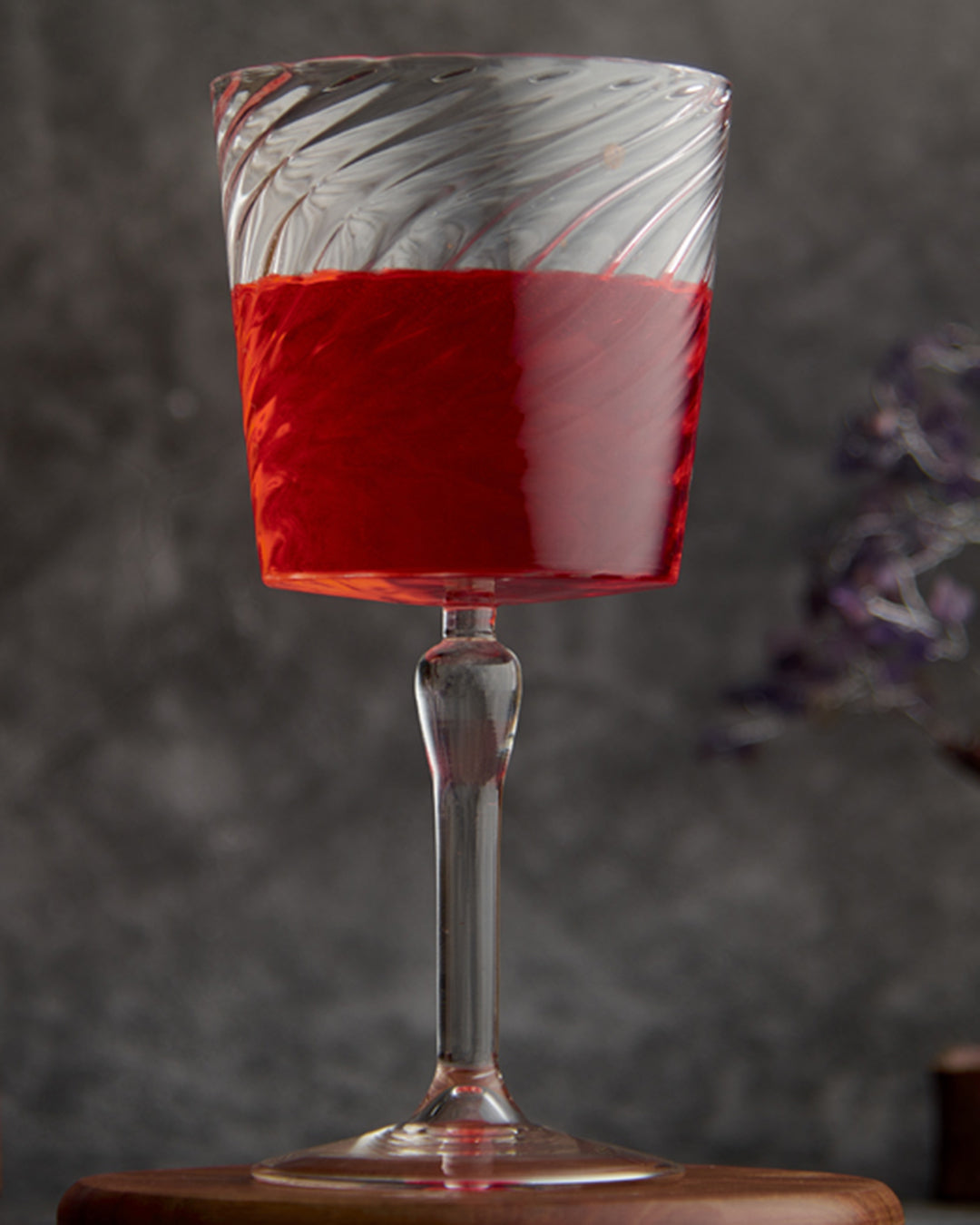 Steam Sip Swirl fluted goblet glass designer glassware Fluted swirl goblet glass artistic drinkware artistic goblet glass for table setting handmade designer goblet glass