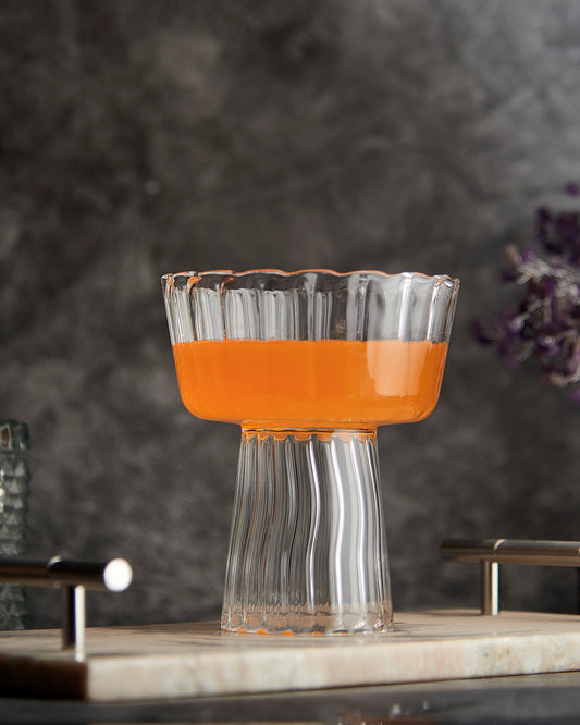 Ribbed Vetro Fluted Sundae Glass | 350 ml