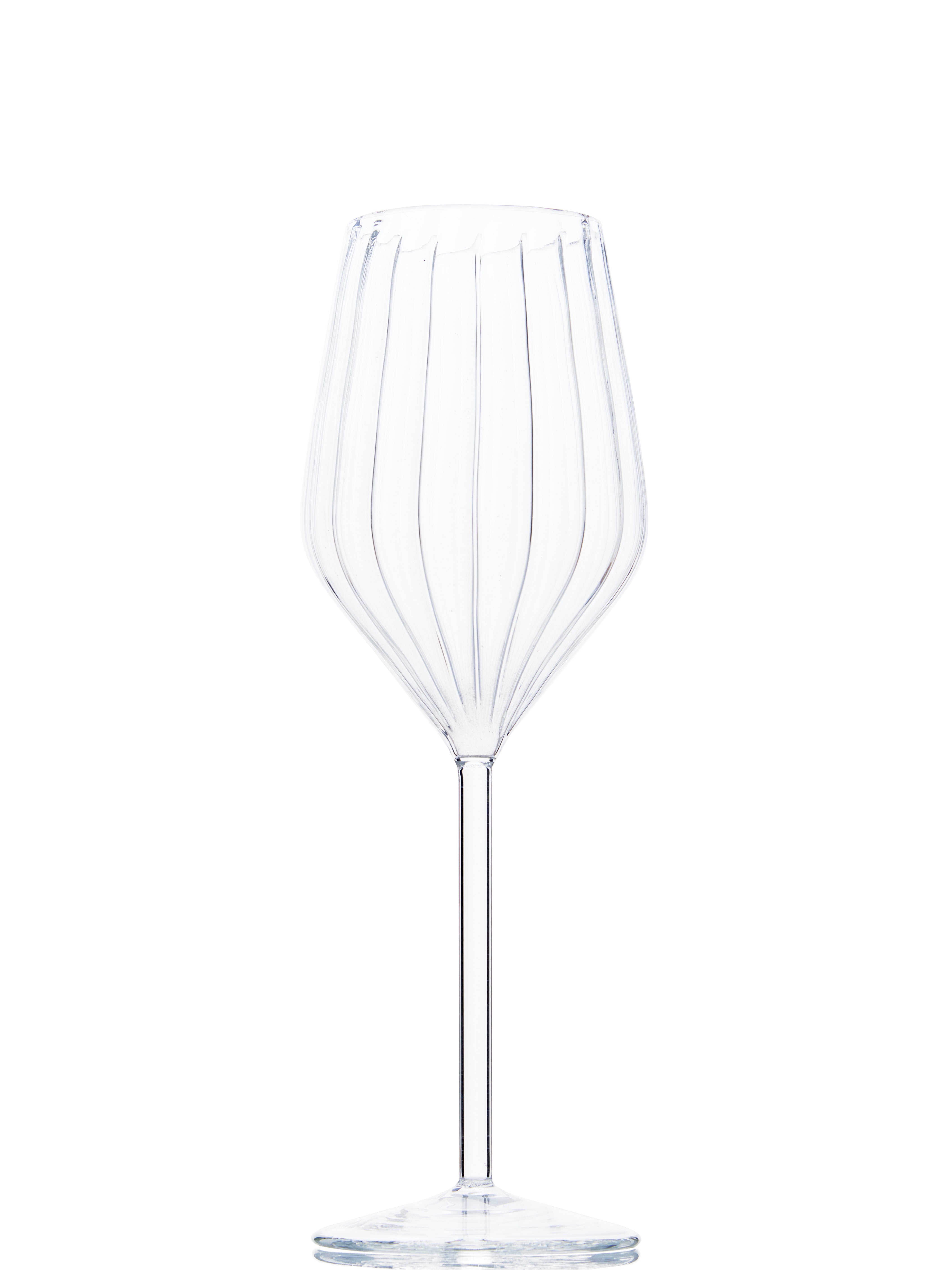 Ribbed Diamond Designer Wine Glass | 350ml | Set of 2,4,6