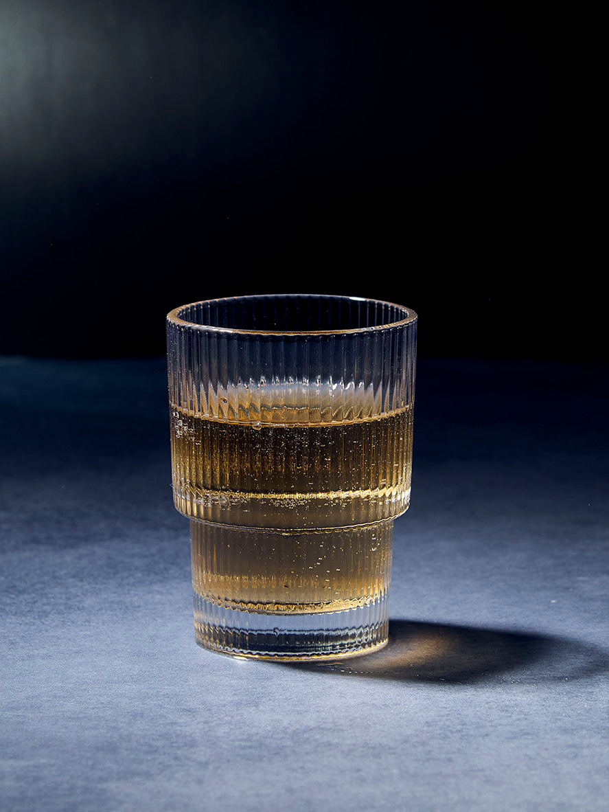 Ribbed Step Up Drinking Glass | Set of 6
