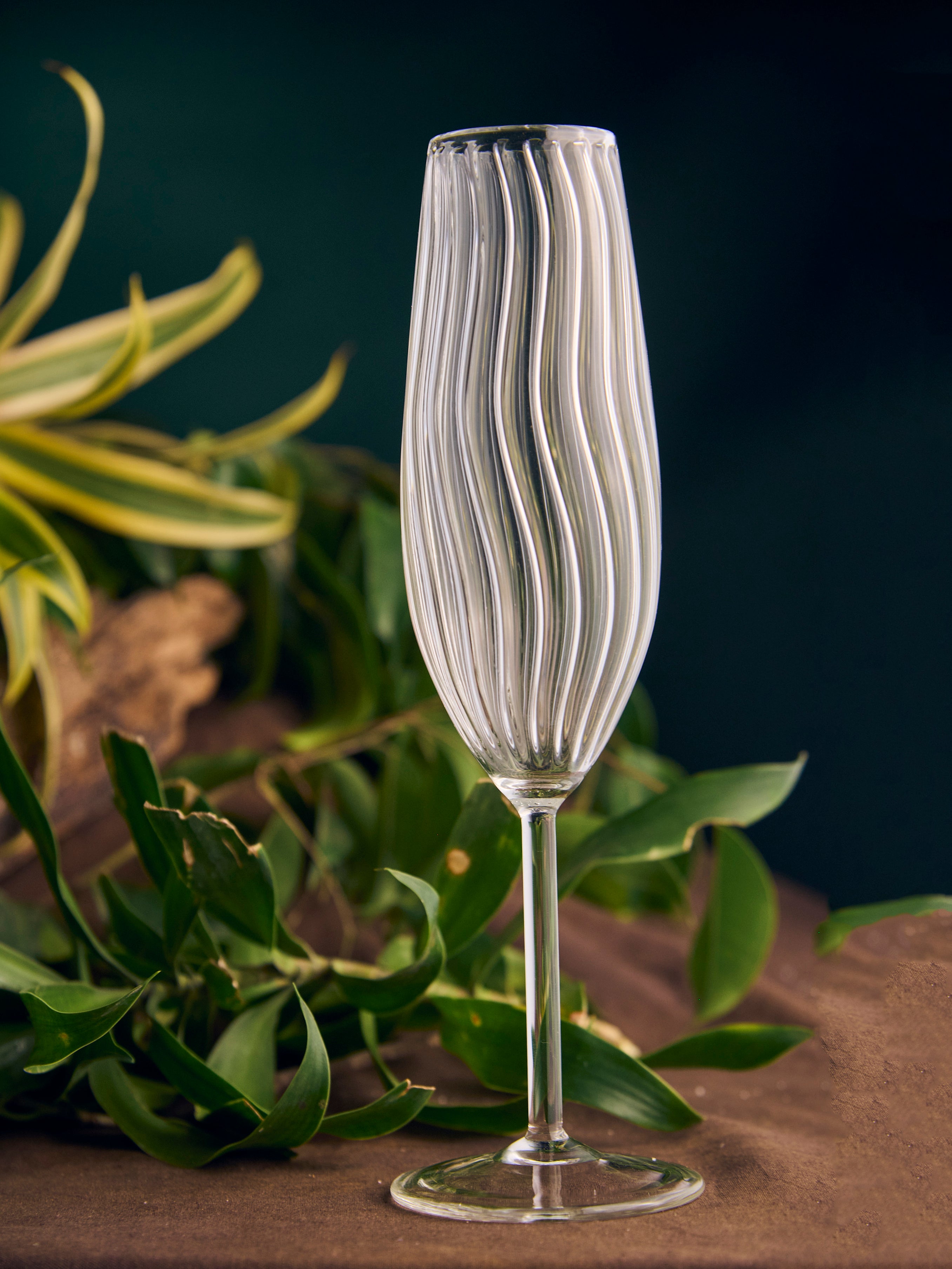 Classic flute glass elegant stemware for champagne Traditional classic flute glass sparkling wine stemware Classic flute glass timeless champagne glassware the glass couture collection