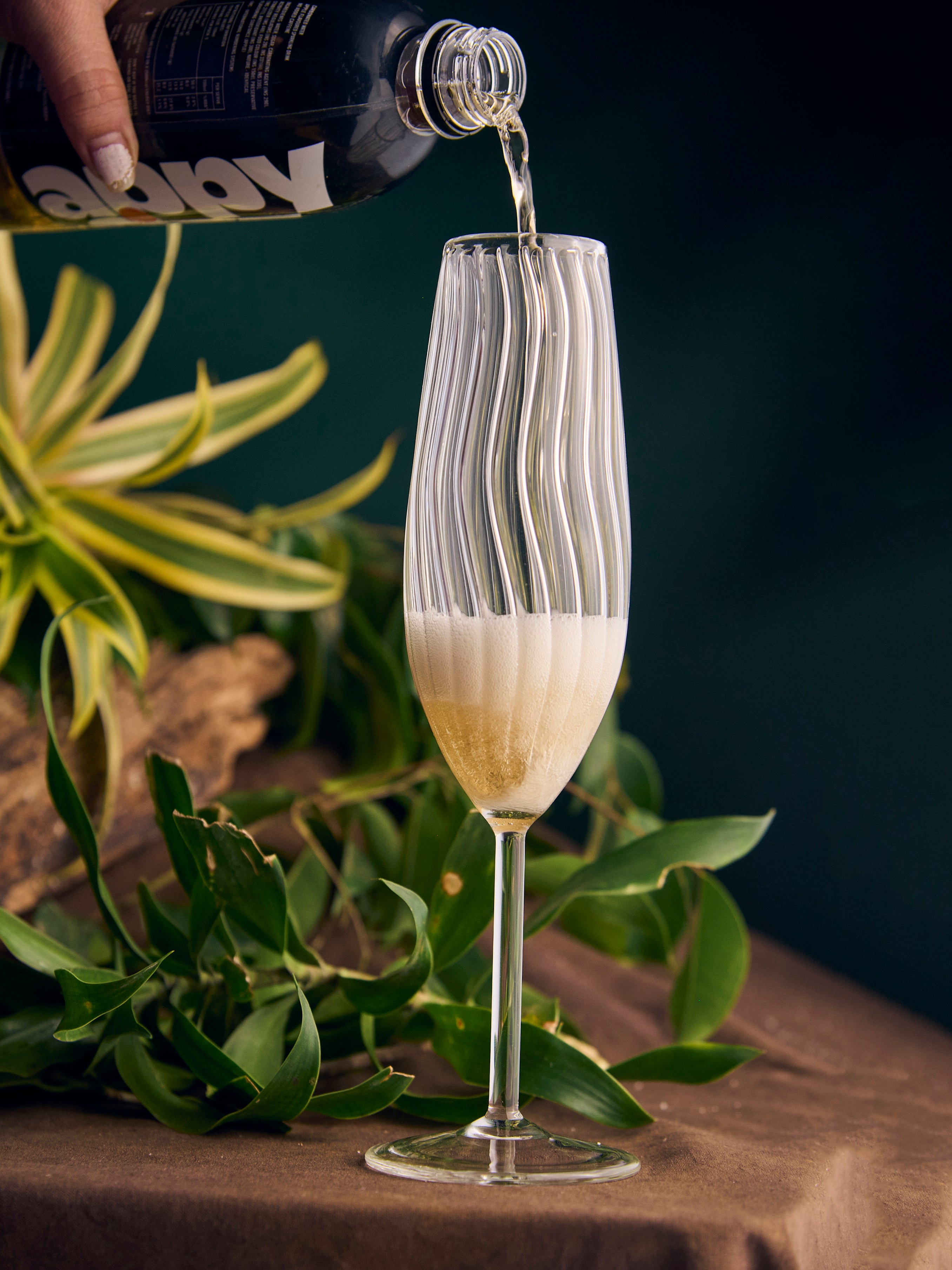 Classic flute glass elegant stemware for champagne Traditional classic flute glass sparkling wine stemware Classic flute glass timeless champagne glassware the glass couture collection
