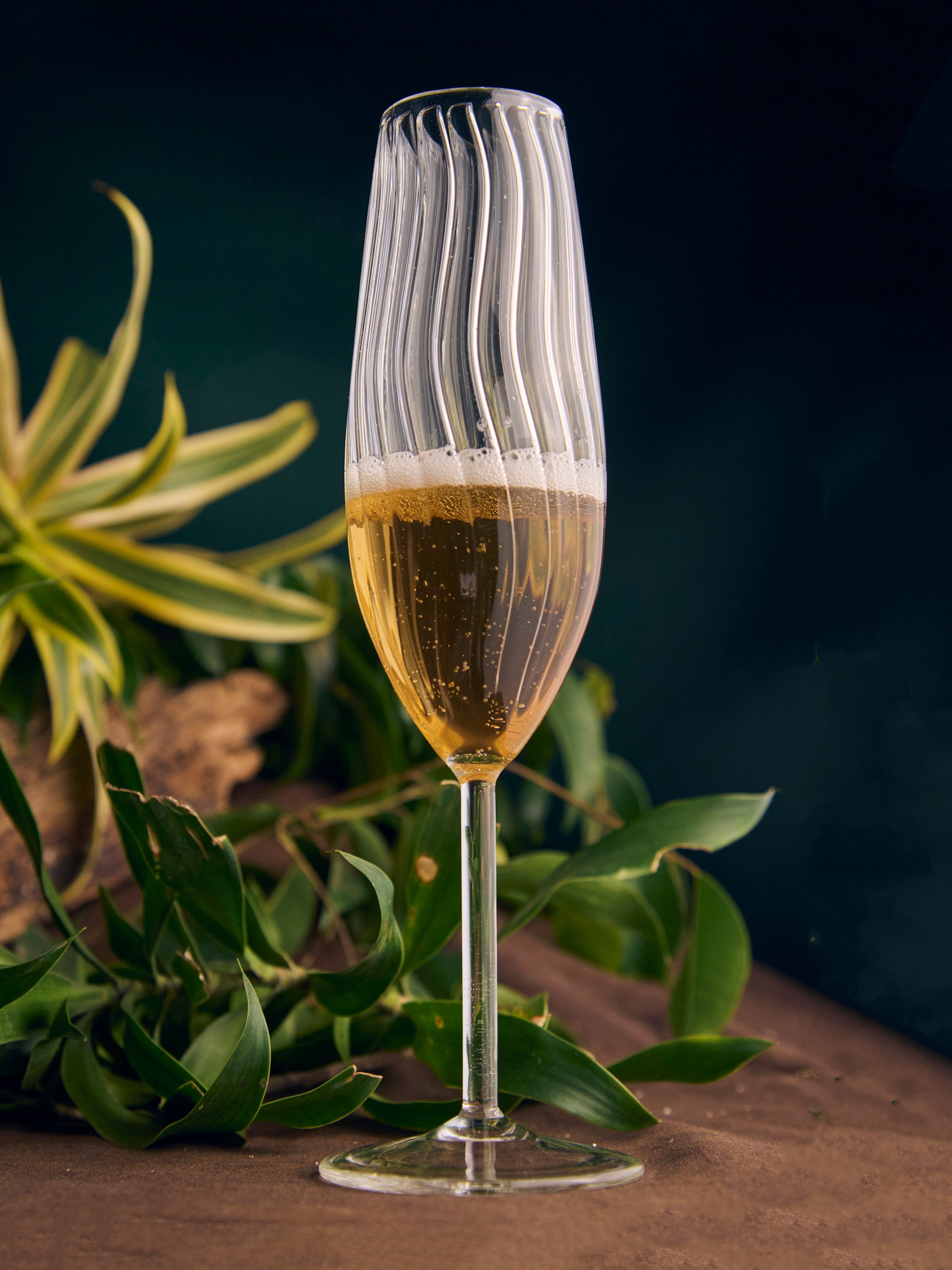 Classic flute glass elegant stemware for champagne Traditional classic flute glass sparkling wine stemware Classic flute glass timeless champagne glassware the glass couture collection
